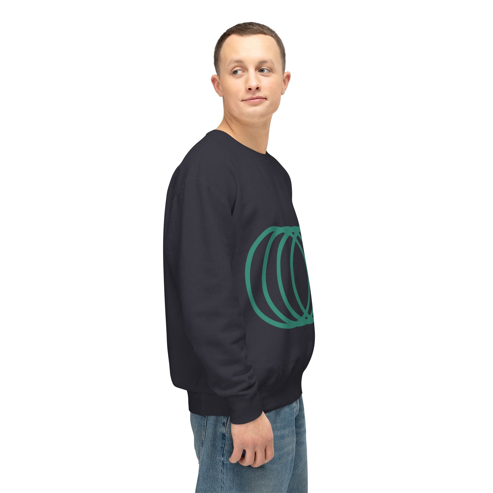 Overlapping Rings Crewneck Sweatshirt | Minimal Geometric Design