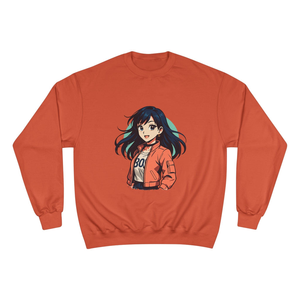 Anime Girl Graphic Sweatshirt — Cute Jacket Illustration Crewneck