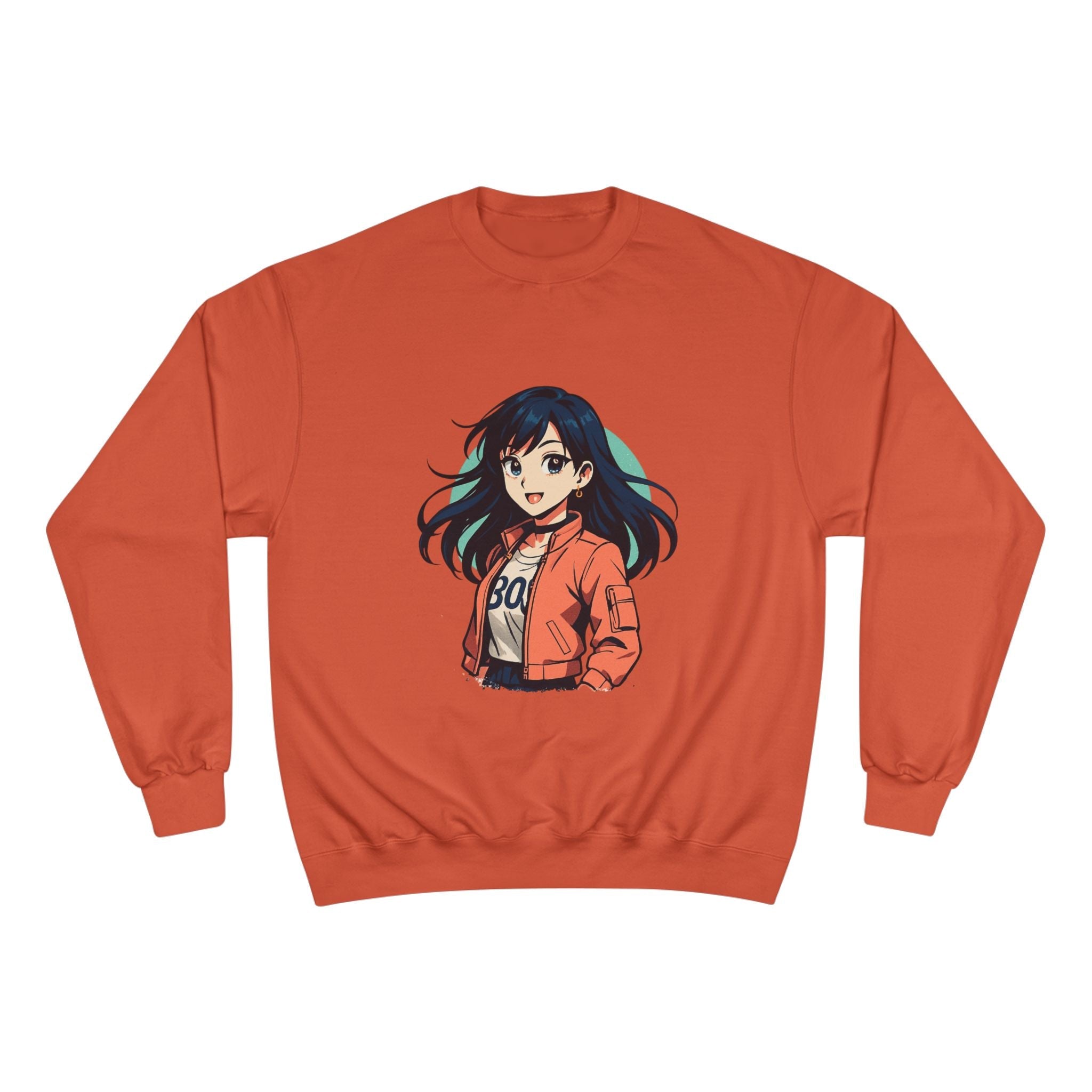 Anime Girl Graphic Sweatshirt — Cute Jacket Illustration Crewneck