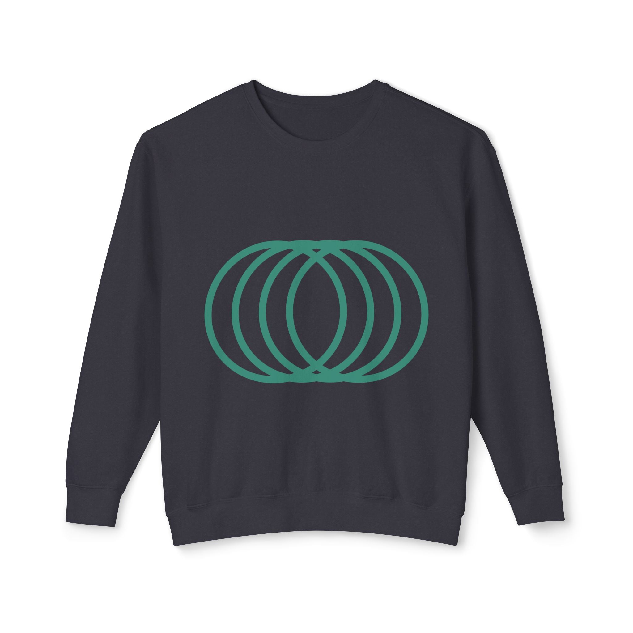 Overlapping Rings Crewneck Sweatshirt | Minimal Geometric Design
