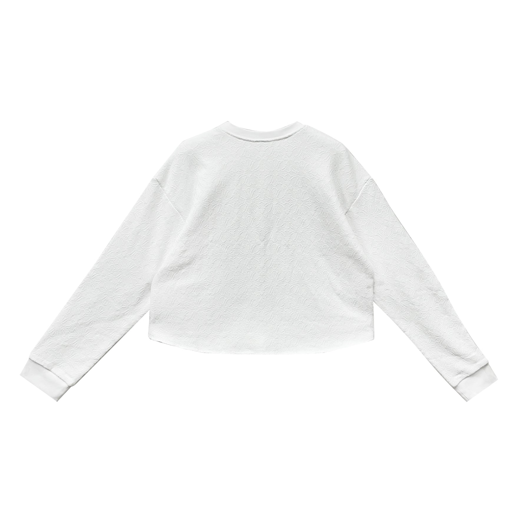 White sweatshirt on a white background