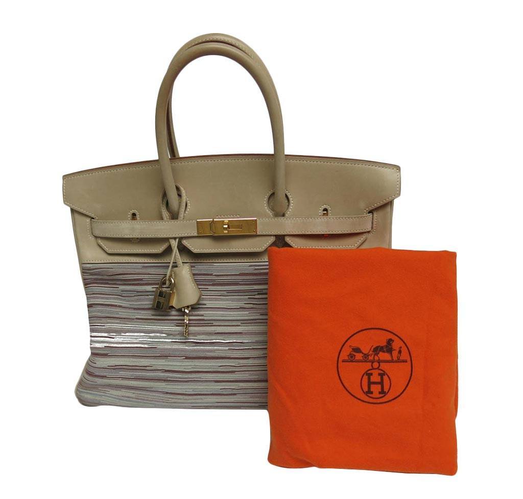 Hermes Birkin 35 Beige Vibrato Gold Hardware