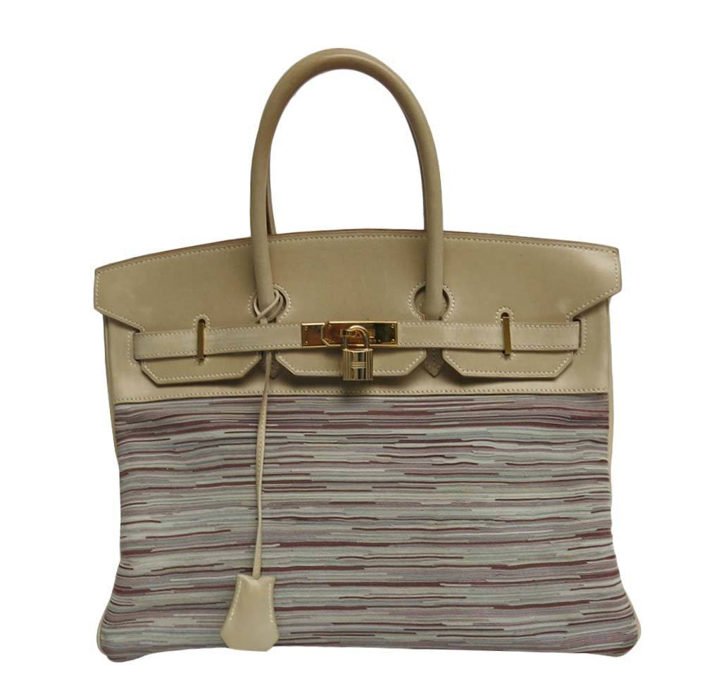 Hermes Birkin 35 Beige Vibrato Gold Hardware