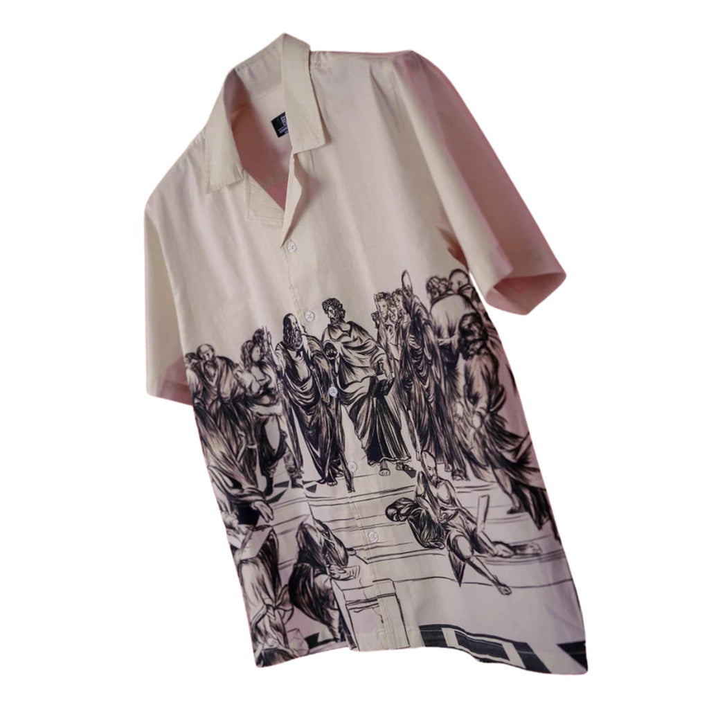 School of Athens Oversized Women's Cotton Shirt