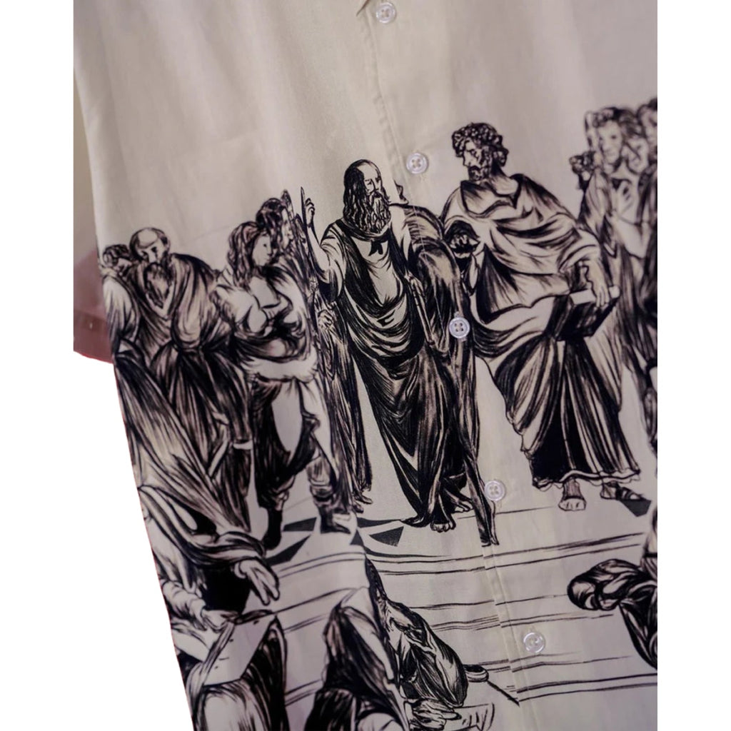 School of Athens Oversized Women's Cotton Shirt