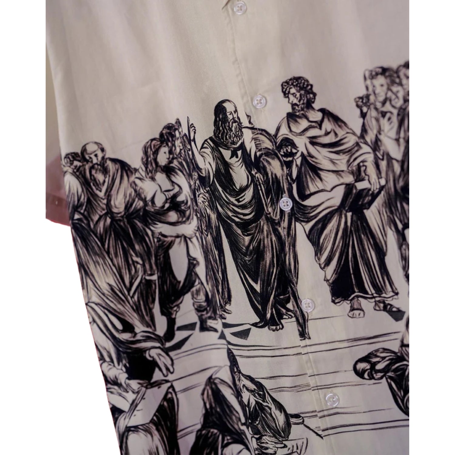 School of Athens Oversized Women's Cotton Shirt