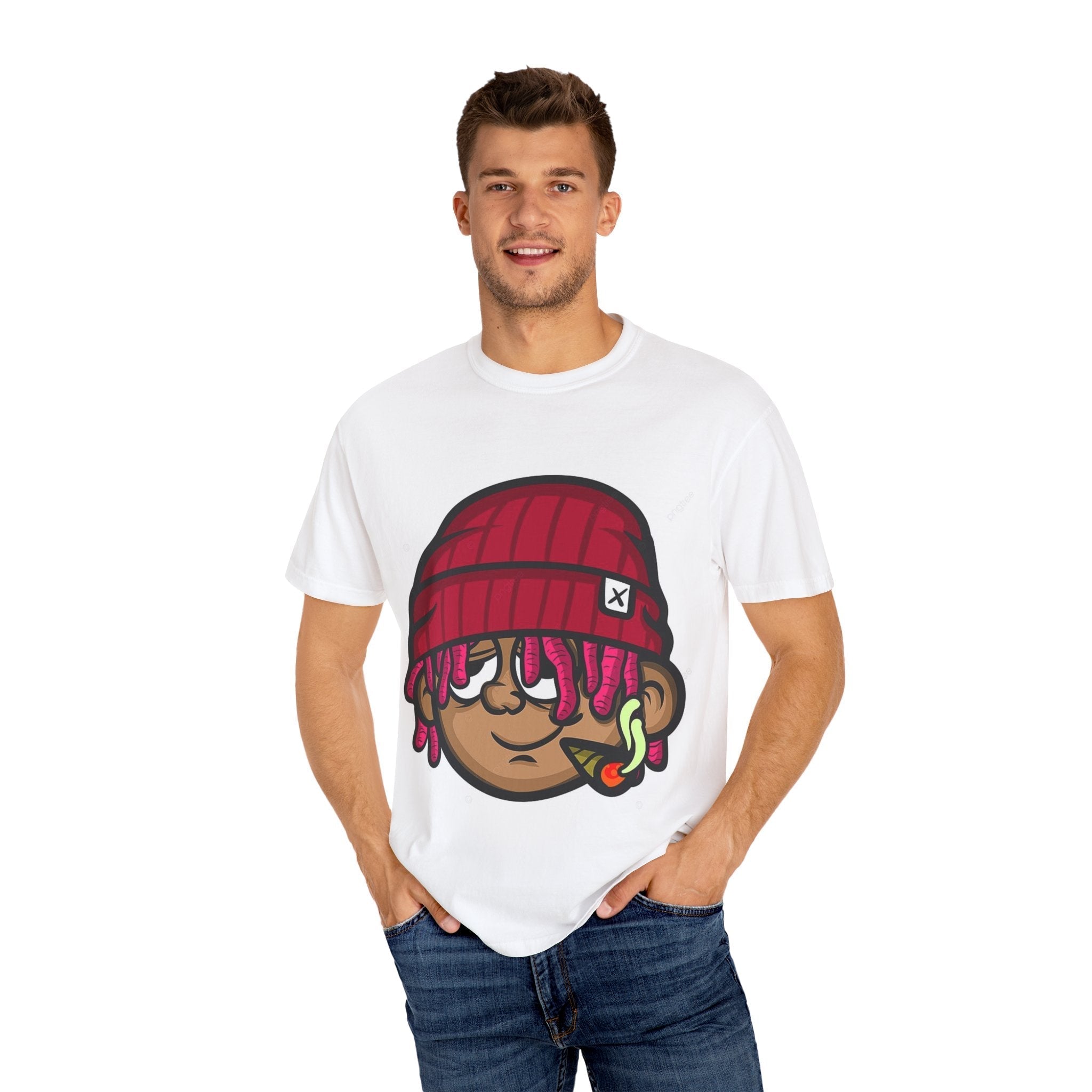 man model view of the Cool Character Graphic Tee in relaxed fit cotton
