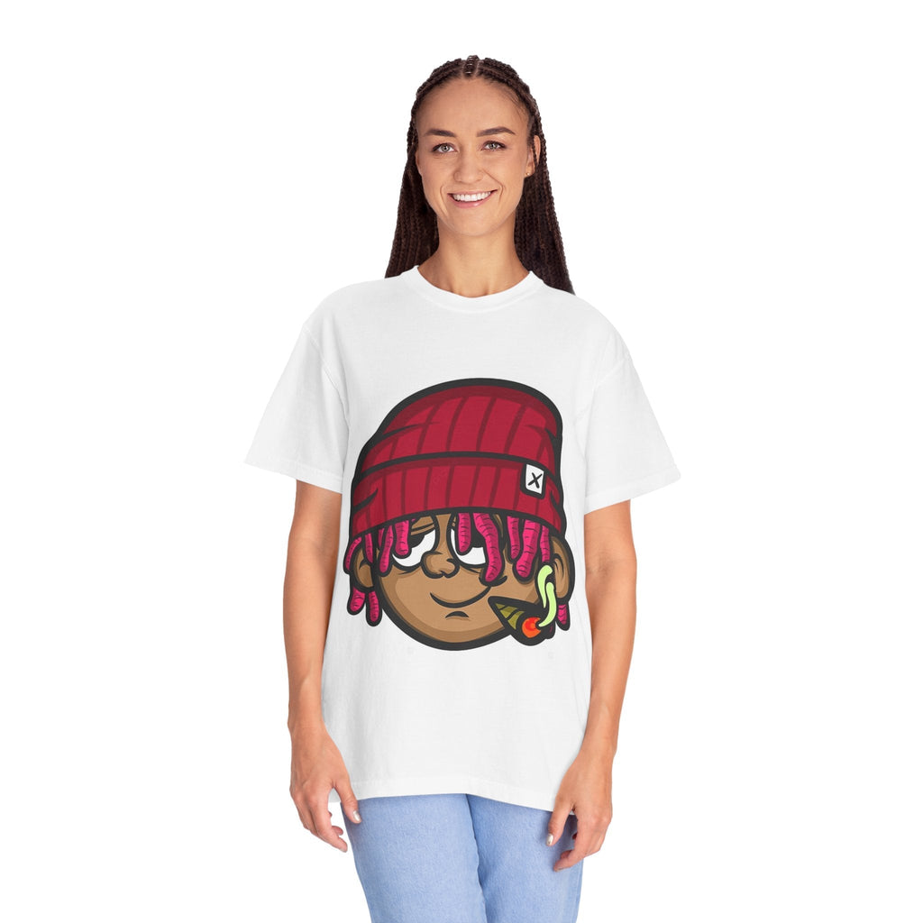 woman model view of the Cool Character Graphic Tee in relaxed fit cotton