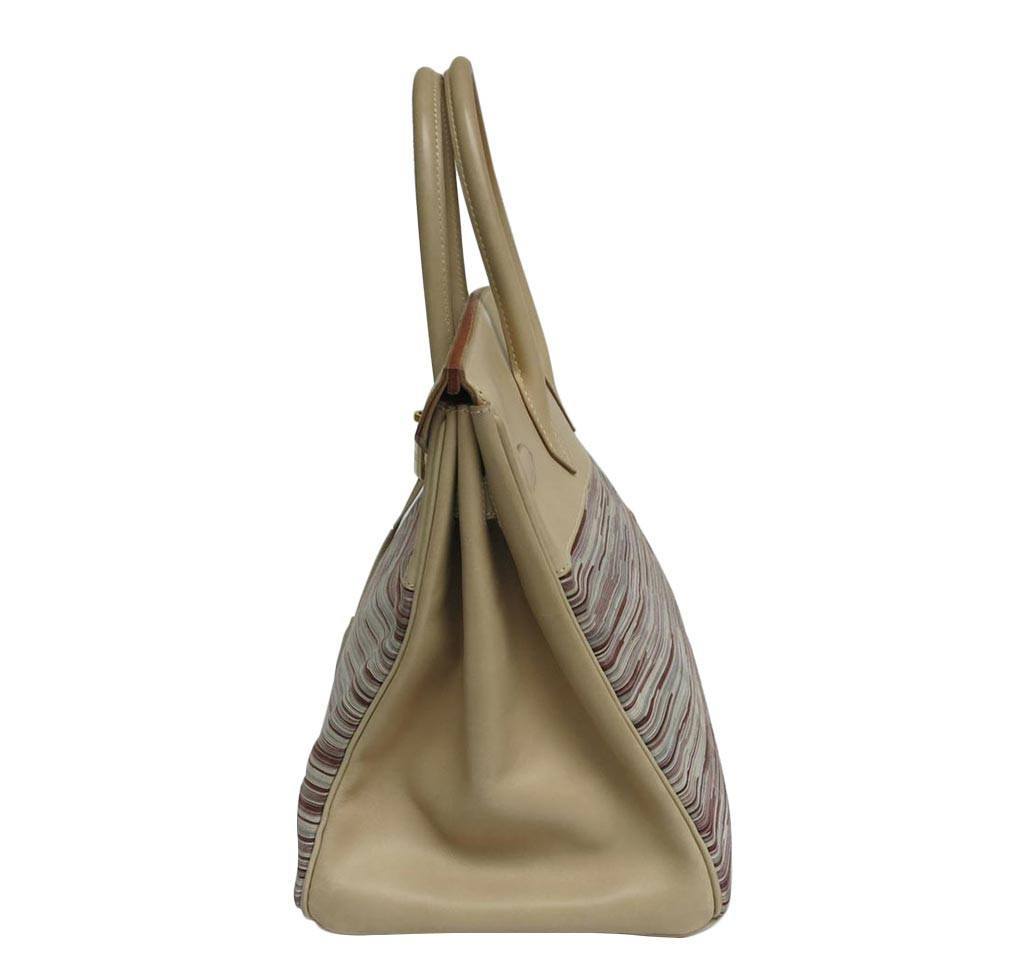 Hermes Birkin 35 Beige Vibrato Gold Hardware