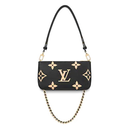 Front view of the Louis Vuitton Multi Pochette Accessoires in Monogram Empreinte leather