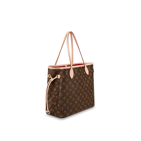 A close-up of the striped textile lining inside the bag.
