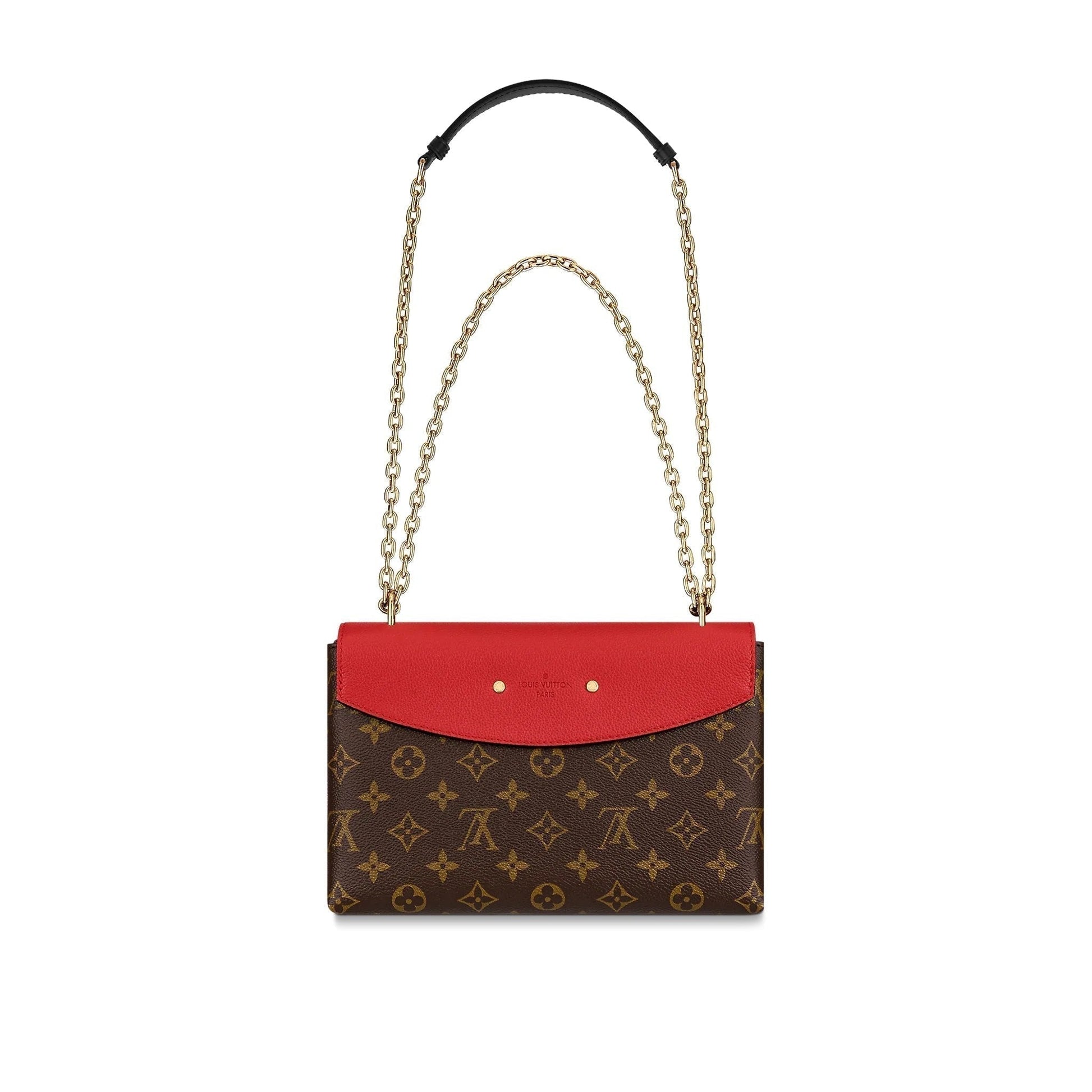 A detailed image of the Monogram canvas pattern