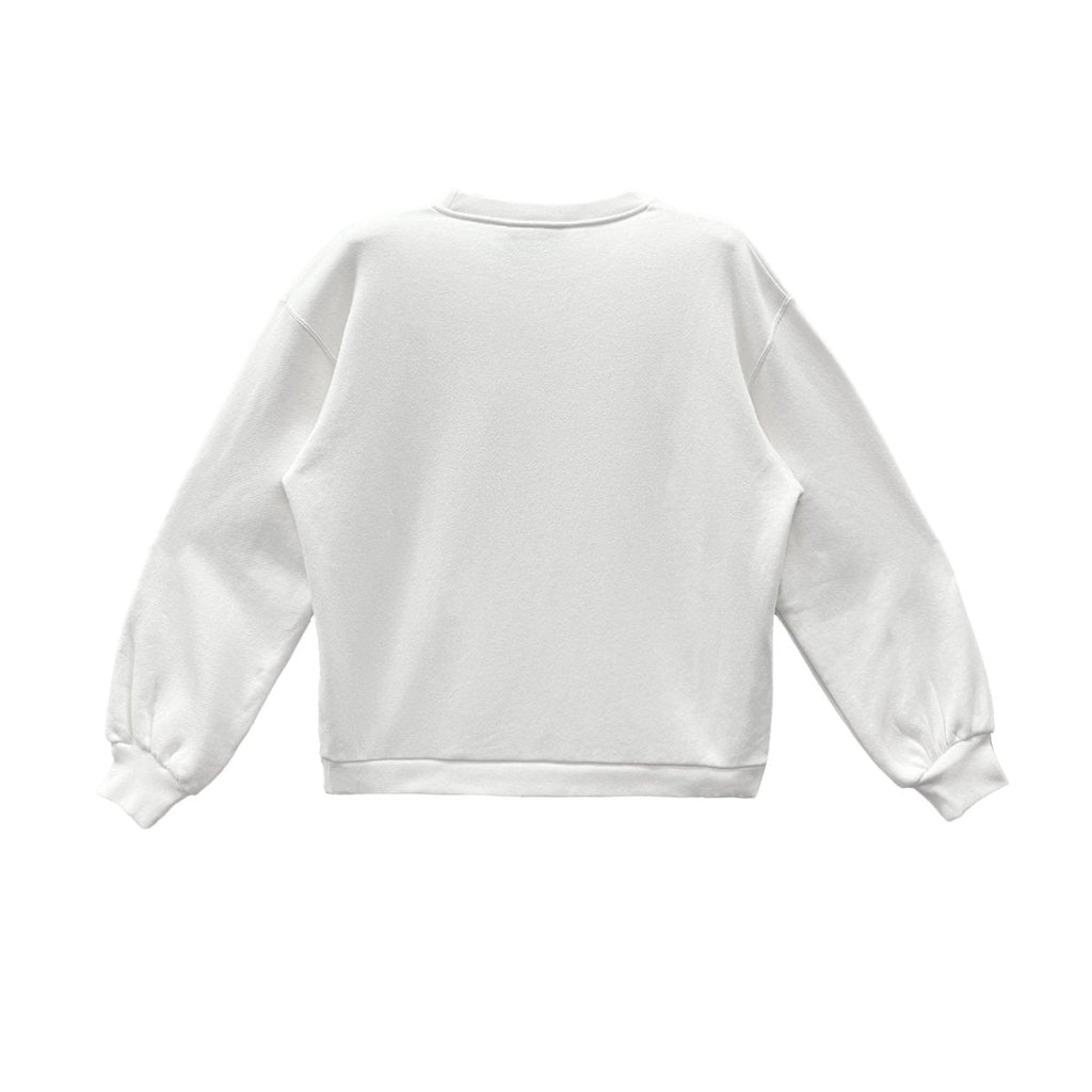 White sweatshirt on a white background