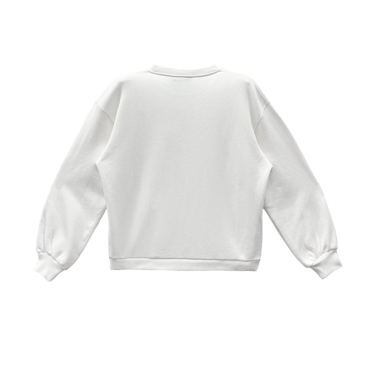 White sweatshirt on a white background