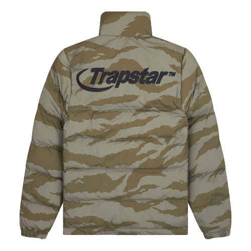 Trapstar Hyperdrive Puffer Jacket in Tiger Camo - Back View