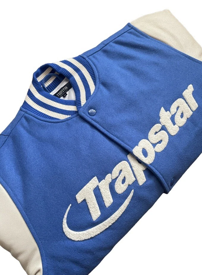 Side view of Trapstar Astro Leather Denim Jacket
